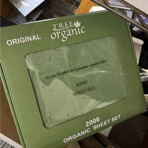 Tree Organic King Sheet Set — Olive Green